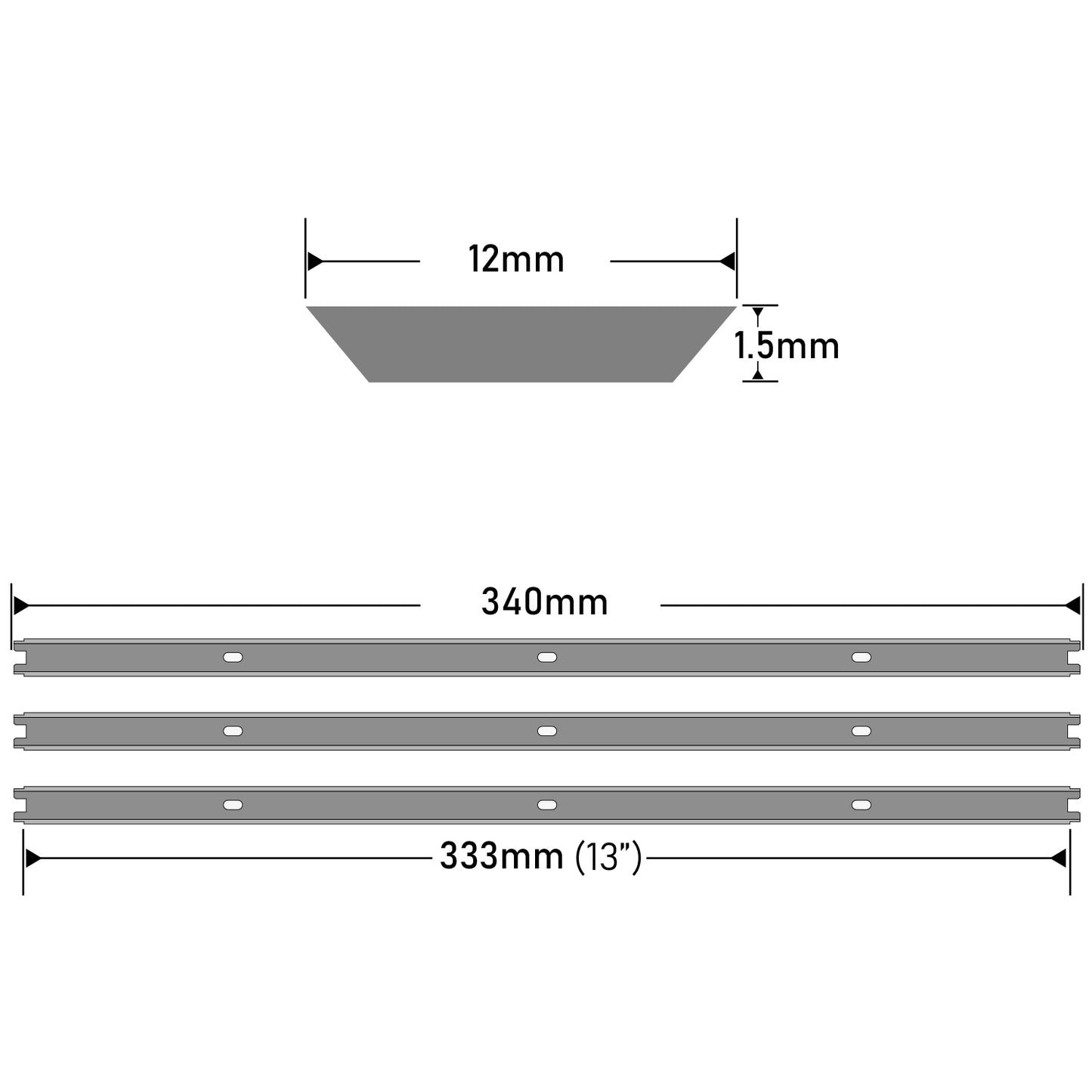 13 Inch HSS Planer Blades Knives for Ridgid R4330, R4331, TP1300LS, AC20502 Planers, 340X12X1.5mm, 3Pcs