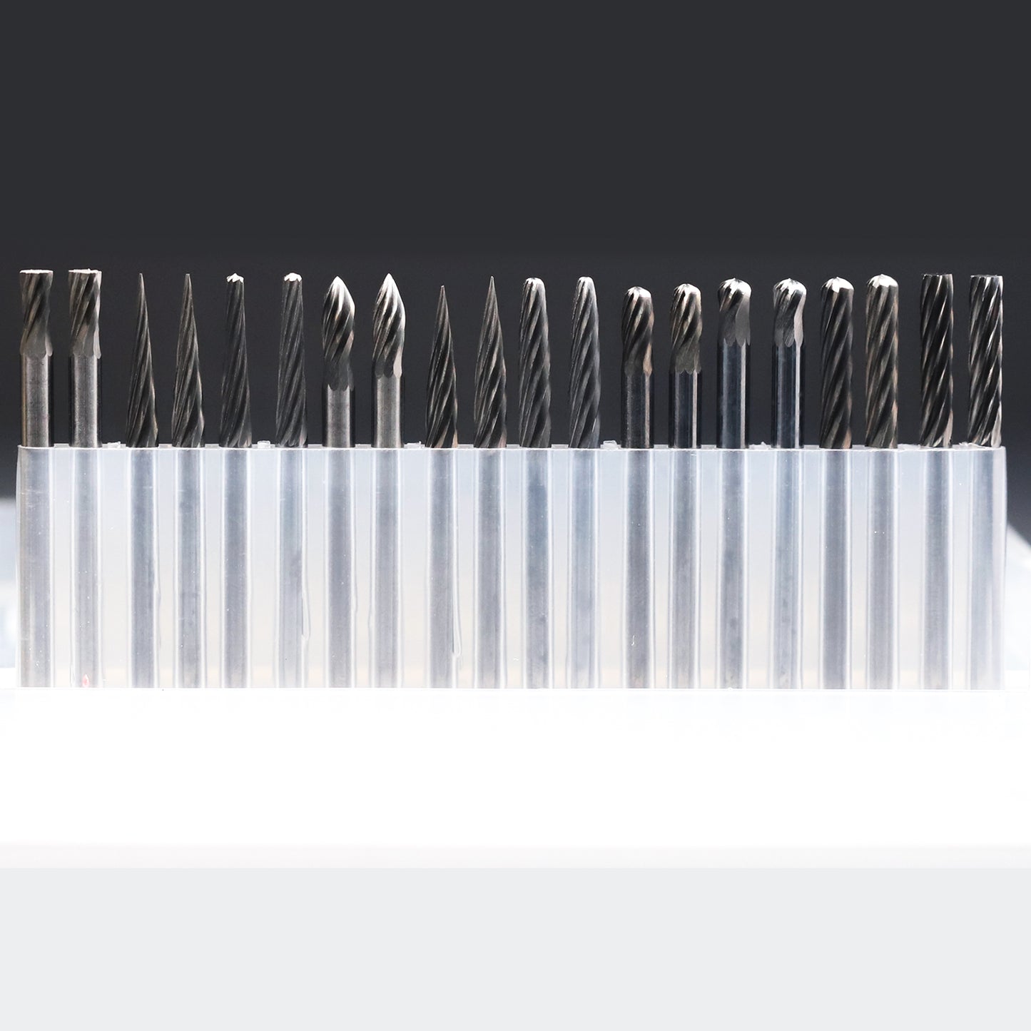 Carbide Burrs Cutters Set Double Cut 3mm 1/8" Inch Shank Diameter Carving Power Tool Parts 20Pcs