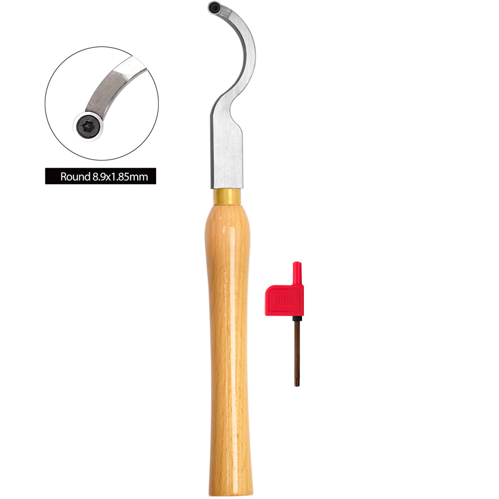 Woodturning Lathe Tools 12-3/5" Set Carbide Tipped Hollower Finisher Rougher Detailer with Wooden Handle 320 mm