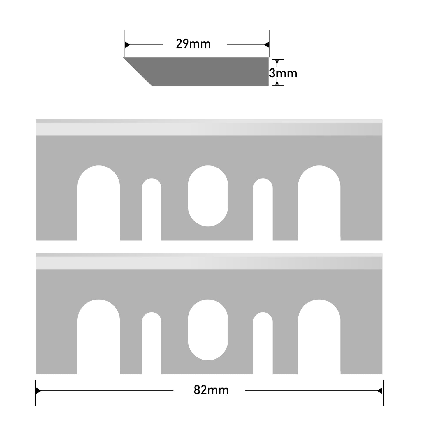 3-1/4 Inch TCT Planer Blades Knives Replacement Cutters for Hitachi F20A Planer, 82X29X3 mm, 2Pcs