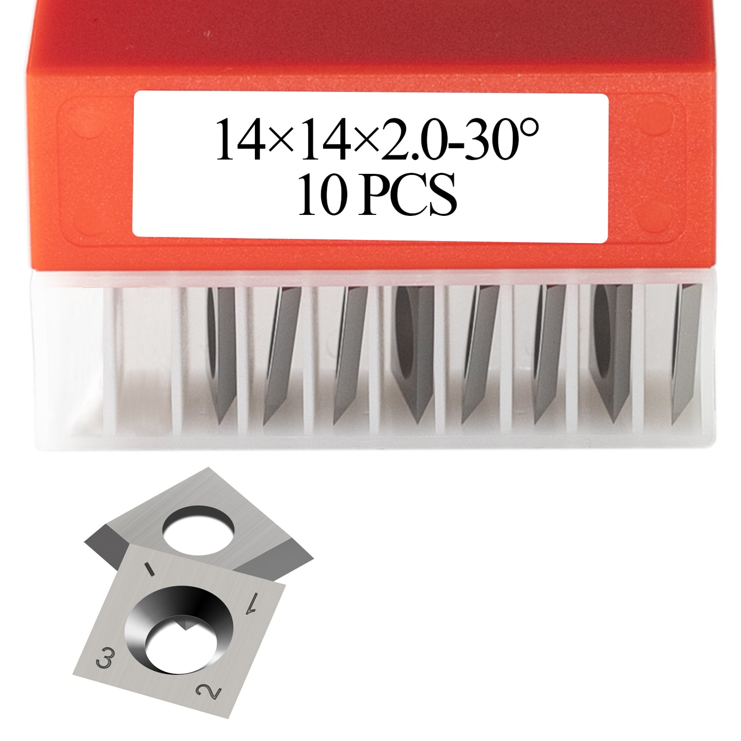 Tungsten Carbide Inserts Cutters 14x14x2mm-30°,4-Edge for EWT Rougher Wood Turning Tools or Handheld Scraper