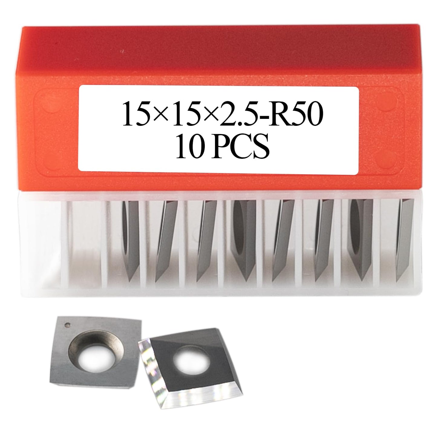 Woodworking Carbide Inserts Cutters 15x15x2.5mm-30°-R50 Replacement Knife for Grizzly Woodmaster Jointer Spiral Helical Cutterheads