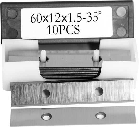 Tungsten Carbide Inserts Blade 60x12x1.5mm-35° 2-Edge for Scraper or Trimming Knives or Router Cutter Rebate Cutter Heads