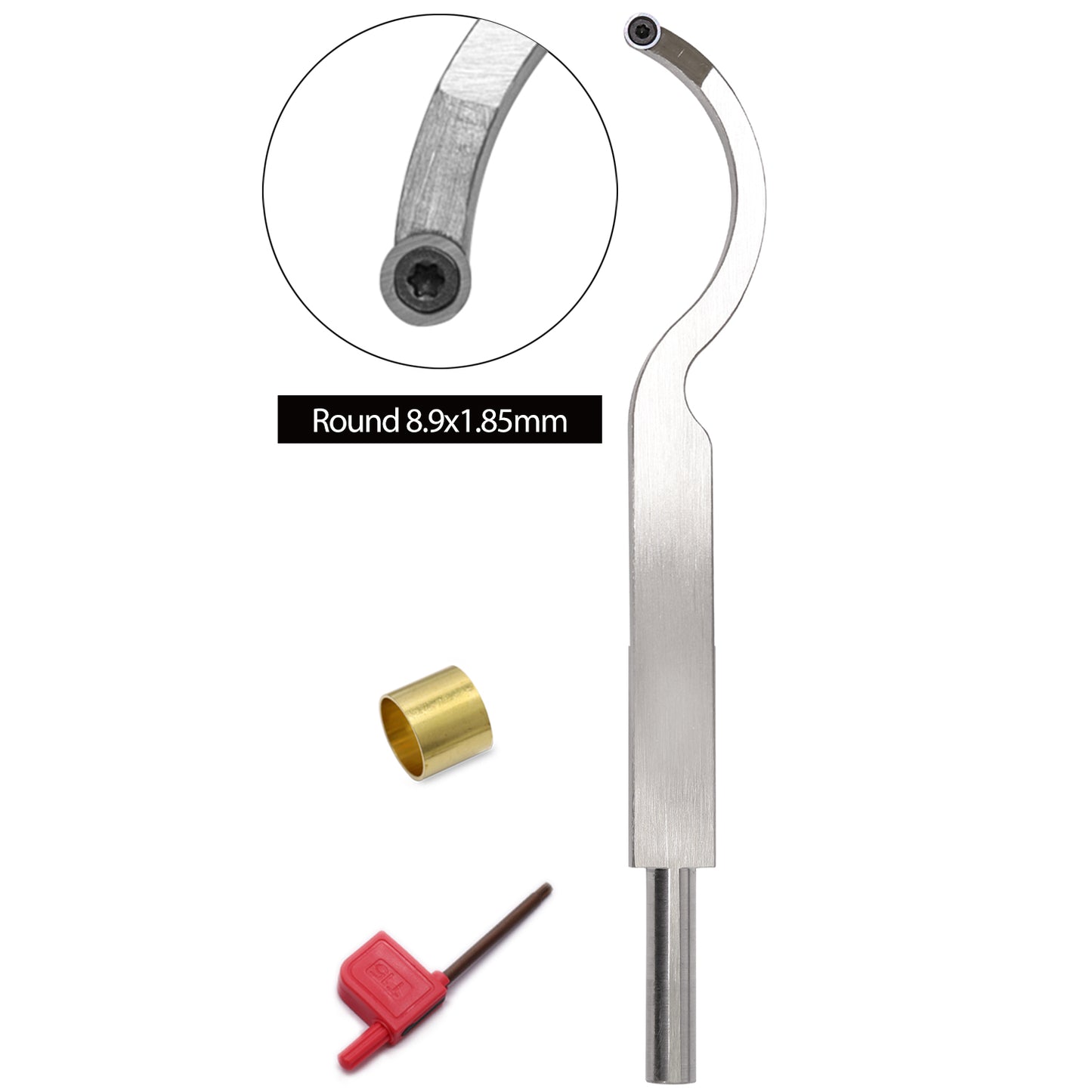 Woodturning Tool Hollower Chisel Tool Bar with Round Carbide Tipped Cutter