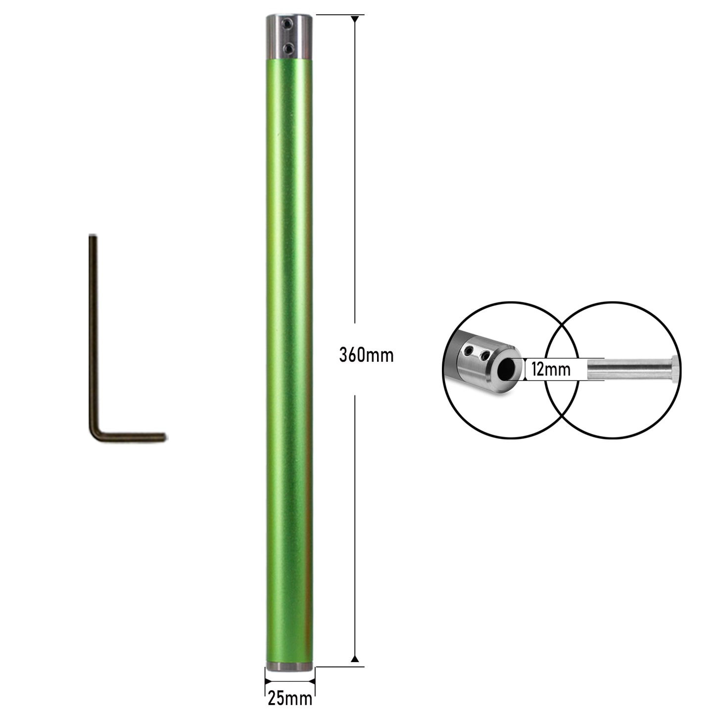 Aluminum Alloy Interchangeable Colored Handle for Woodturning Tool