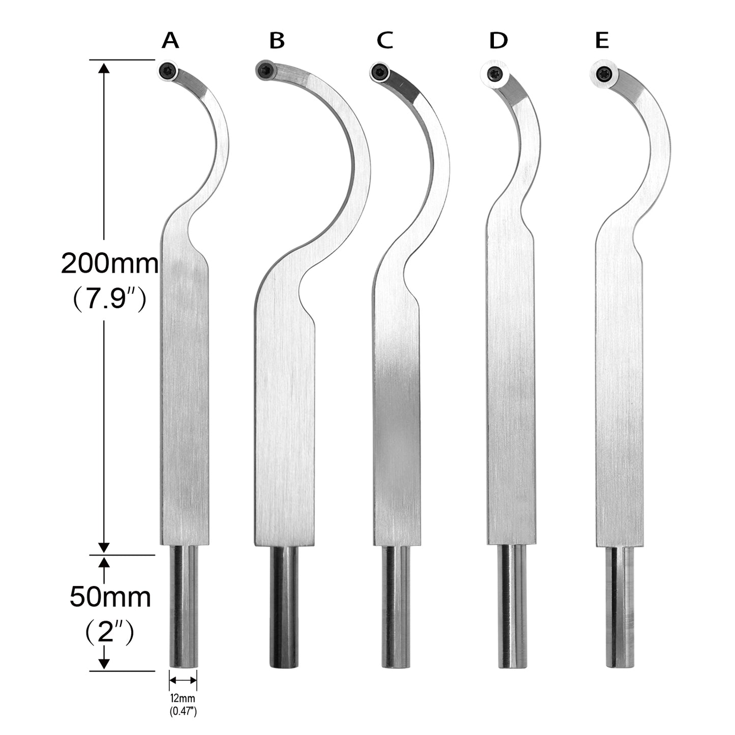 Woodturning Tool Hollower Chisel Tool Bar with Round Carbide Tipped Cutter