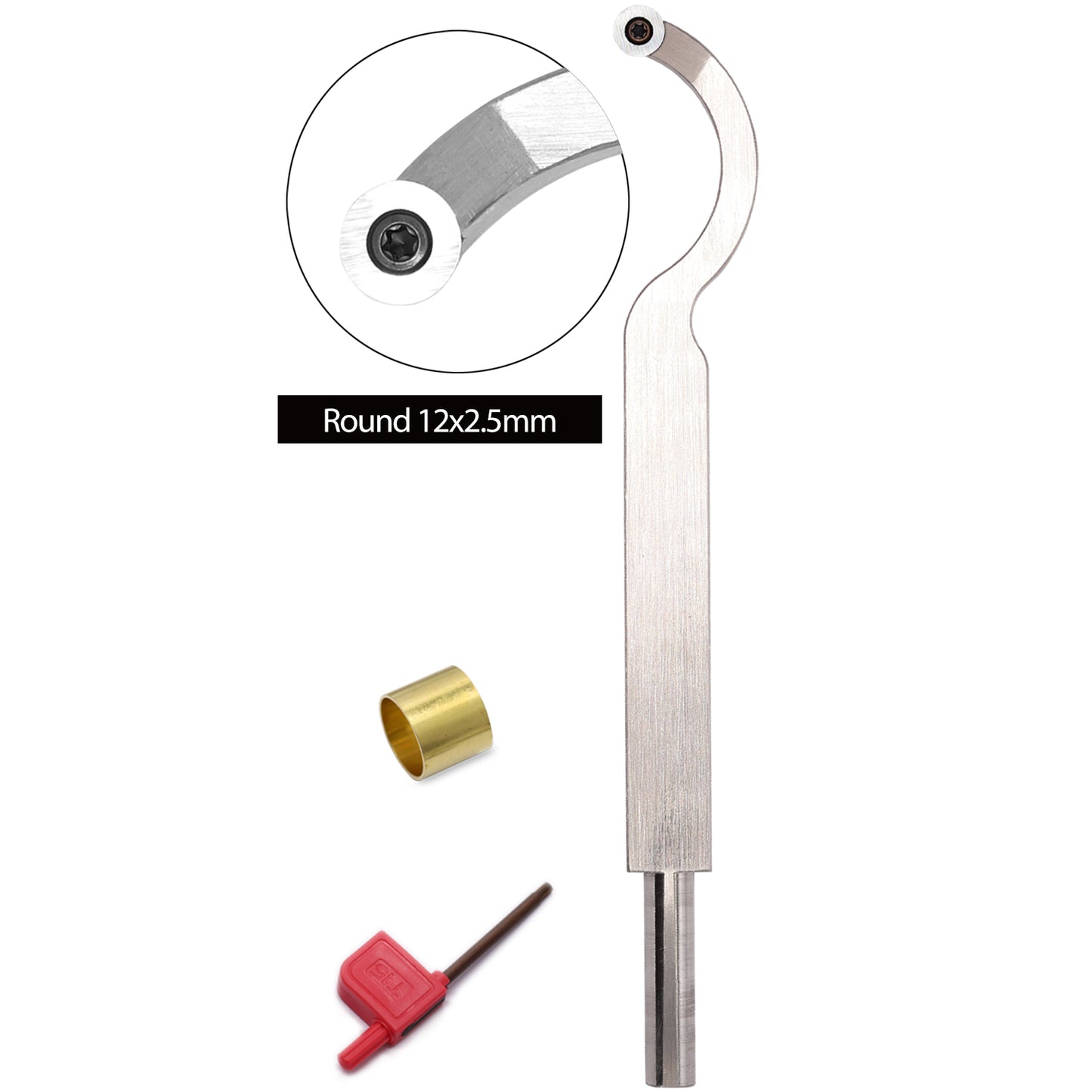 Woodturning Tool Hollower Chisel Tool Bar with Round Carbide Tipped Cutter