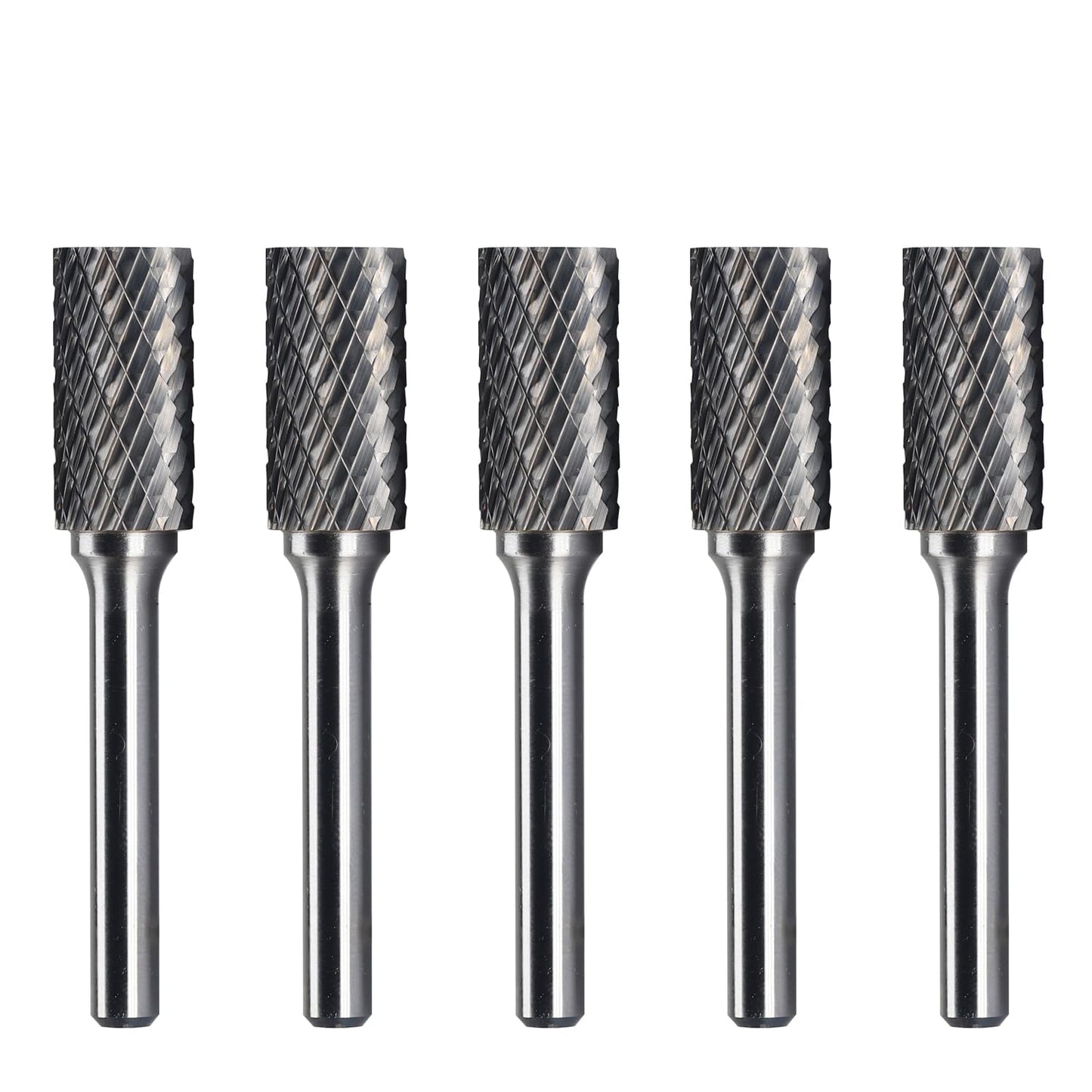 SA-5 Tungsten Carbide Burr 1/4 inch ( 6.35 mm) Shank Cylinder Shape Double Cut Rotary Burr File