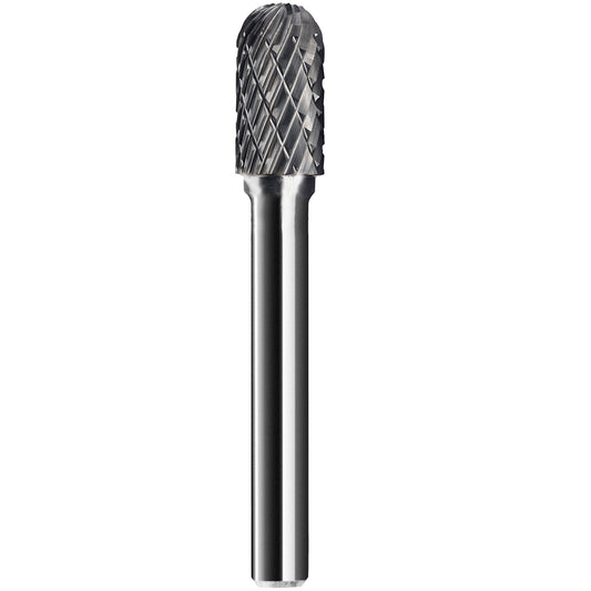 SC-3 Tungsten Carbide Burr 1/4 inch ( 6.35 mm) Shank Diameter Ball Nosed Cylinder Shape Rotary Burr File
