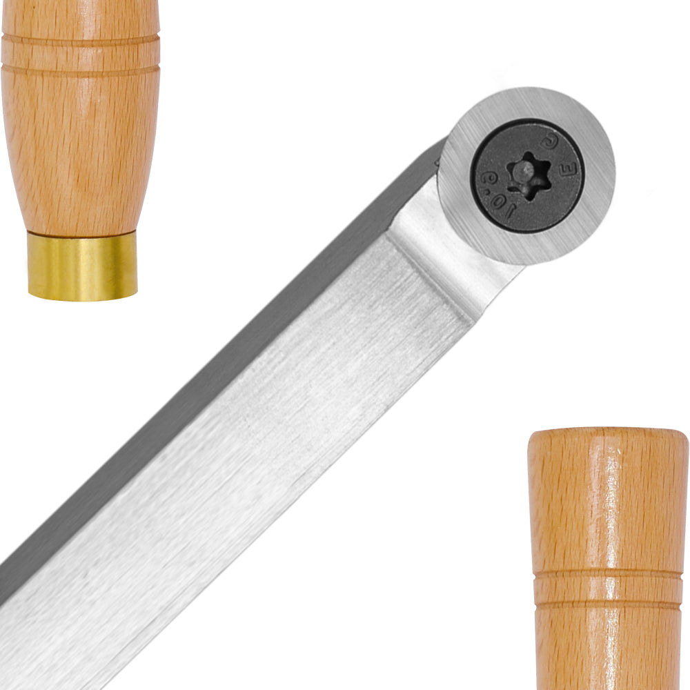 Woodturning Finisher Lathe Tool with 16 mm Round Carbide Insert Cutter 500 mm