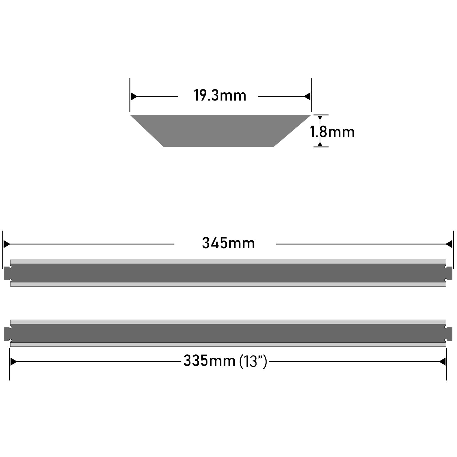 13 Inch HSS Planer Blades Knives for Ryobi AP1301 Ridgid TP13001 TP13002 TP13000 AC8630,2Pcs, 335×19.3×1.8mm Yeptooling