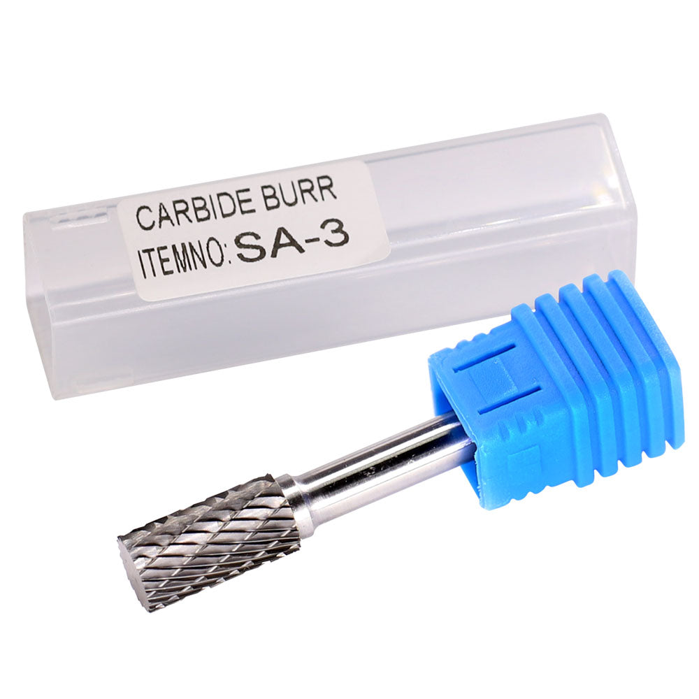 SA-3 Cylinder Shape Carbide Burr 1/4 inch ( 6.35 mm) Shank Diameter Rotary File