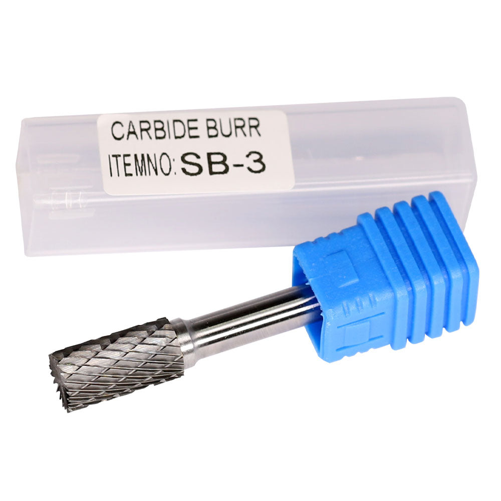 SB-3 Tungsten Carbide Burr Cylinder with End Cut Shape 1/4 inch (6.35 mm ) Rotary Burr File