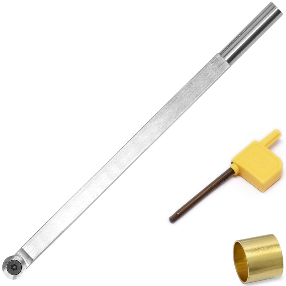 Wood Turning Tool Finisher Carbide Tipped Lathe Chisel Bar with Ci0 16mm Round Tungsten Carbide Insert Knife for Wood DIY or Enthusiast