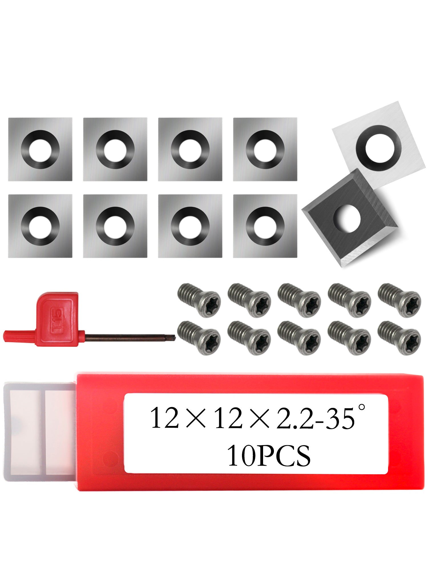 Square Blades 12x12x2.2mm Tungsten Carbide Inserts for Woodworking ...