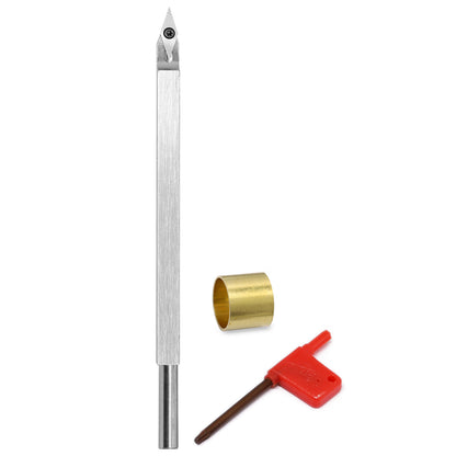Woodturning Tool Detailer Carbide Tipped Lathe Chisel Bar With VEMN 160202 Diamond Carbide Insert Cutter for Wood DIY