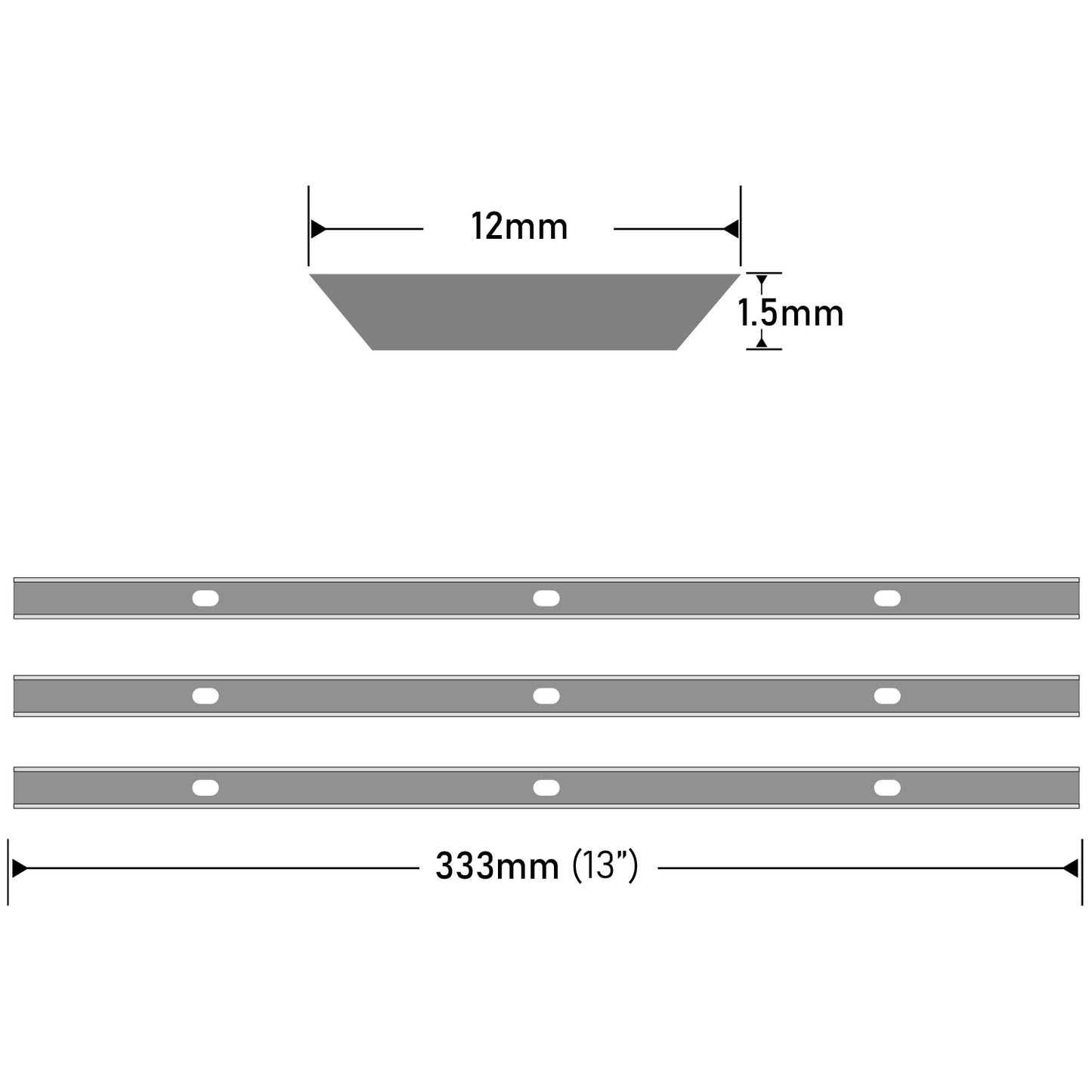 13-Inch HSS Planer Blades Industrial Jointer Blades Knives Replacement for Delta 22-580 22-549 22-555 22-590, Wen 6552, Craftsman 21743, Grizzly G0689, Ryobi AP1300, 2Pcs/3Pcs, 333x12x1.5mm
