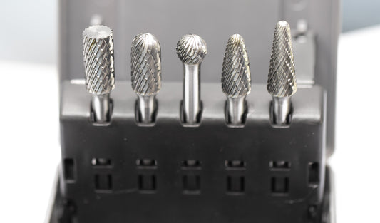 5 PCS Tungsten Carbide Burr Set 1/4 inch ( 6.35 mm) Shank Diameter Rotary Burr File,Set of 5 Pcs
