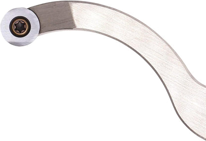 Woodturning Swan Neck Hollower Slight Curve with Ci3 12 mm Round Carbide Insert Blade Carbide Tipped Turning Lathe Chisel Tool with Solid Wooden Handle 500 mm