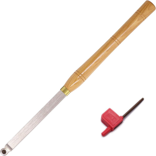 Woodturning  Finisher Ci3 12mm Round Tungsten Carbide Insert Blade Carbide Tipped Turning Lathe Chisel Tool with Solid Wooden Handle 500mm