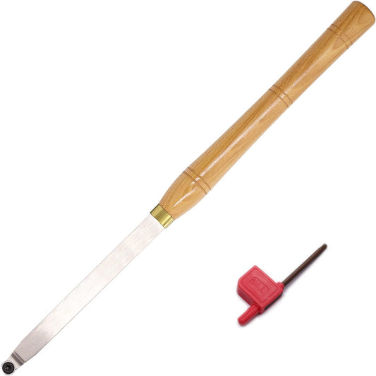 Woodturning  Finisher Ci5 8.9mm Round Carbide Insert Blade Carbide Tipped Turning Lathe Chisel Tool with Solid Wooden Handle 500mm