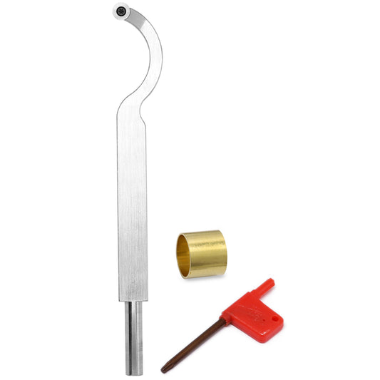 Woodturning Ci3 12 mm Round Carbide Tipped Big Curve Swan Neck Hollower Lathe Chisel Tool Bar