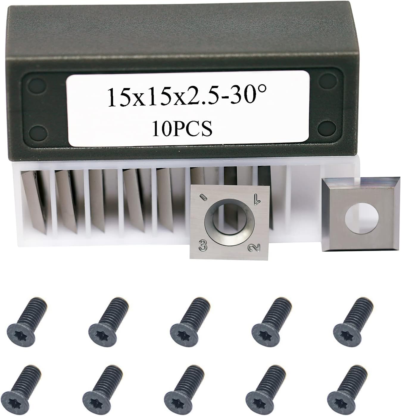 15x15x2.5mm Woodworking Carbide Inserts Blades for Wahuda ITECH & Northtech Planer Jointer Spiral Helical Cutterheads