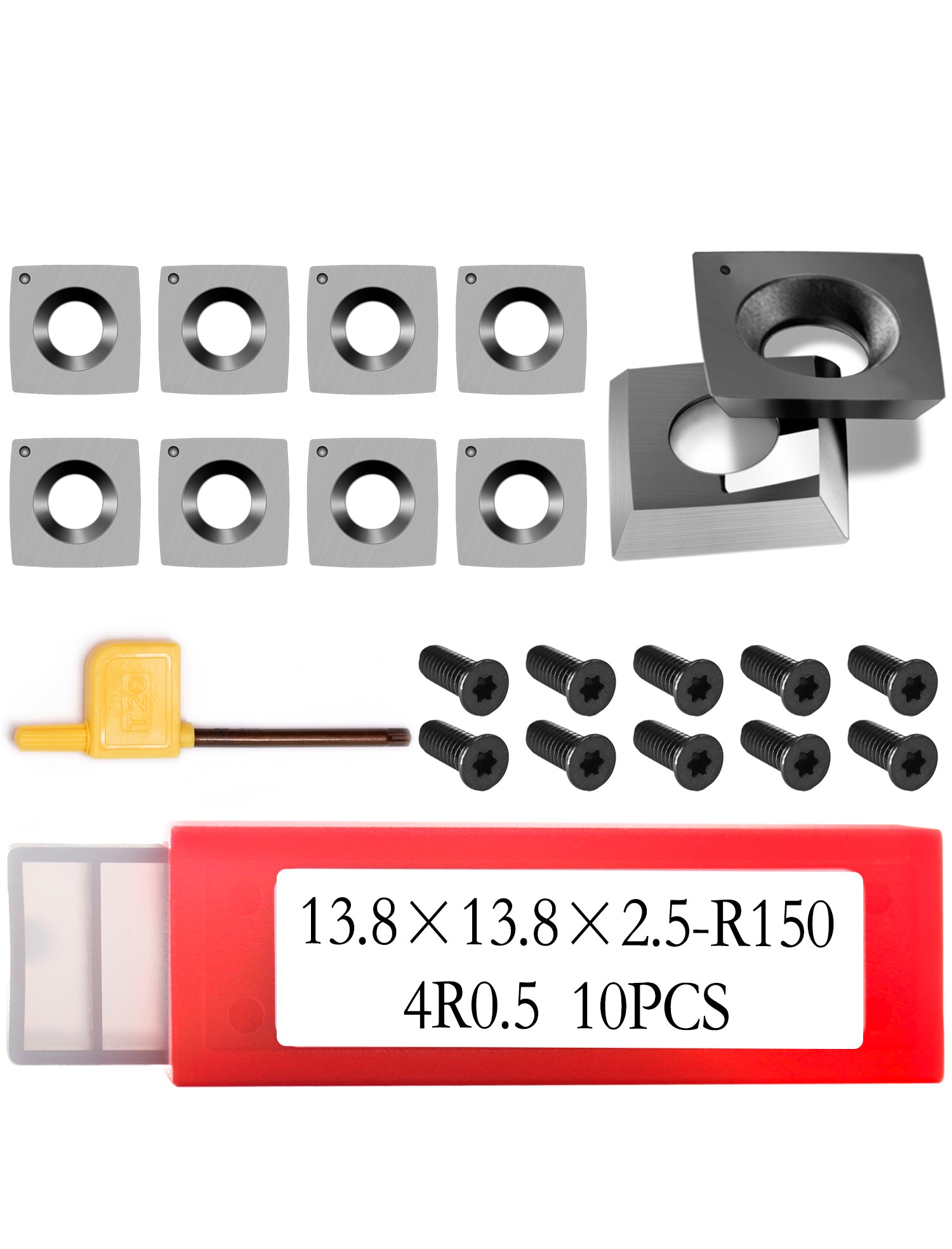 13.8x13.8x2.5mm-R150-4R0.5 Woodworking Carbide Blades – Yeptooling