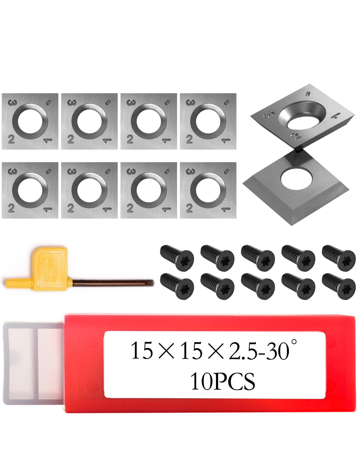 Carbide Inserts 15x15x2.5mm for Wahuda ITECH & Northtech Planer ...