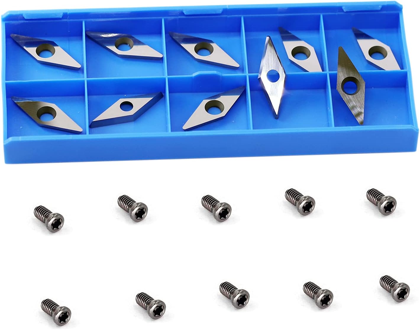 Woodturning Diamond Shape VEMN160208  Indexable  Ci4 Carbide Insert Knife Replacement Cutter for EWT  Detailer Wood Turning Tools