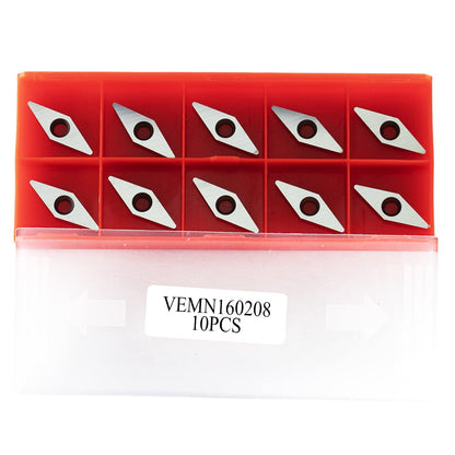 Woodturning Diamond Shape VEMN160208  Indexable  Ci4 Carbide Insert Knife Replacement Cutter for EWT  Detailer Wood Turning Tools