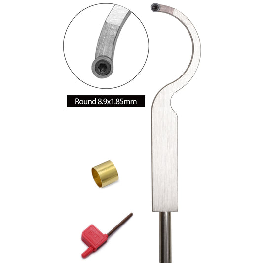Wood Turning Super Big Curve Hollower Tool Bar with 8.9 mm Round Carbide Insert