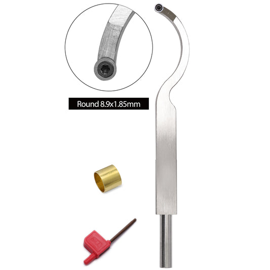 Woodturning Tool Big Curve Hollower Tool Bar with 8.9 mm Round Carbide Insert Tipped Blade