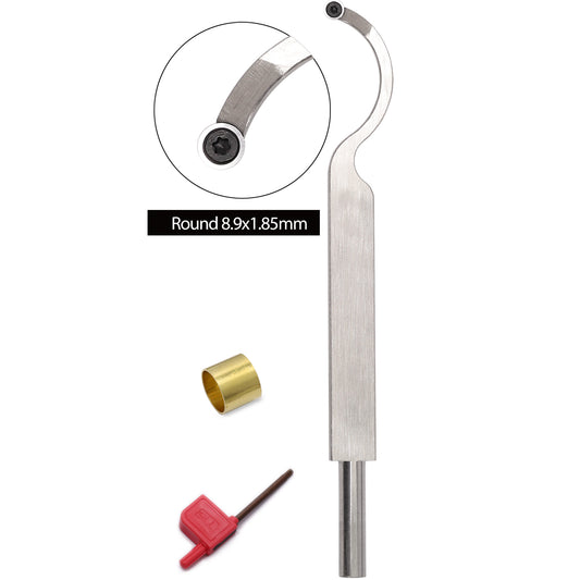 Woodturning Tool Slight Curve Hollower Tool Bar with 8.9 mm Round Carbide Tipped Cutter