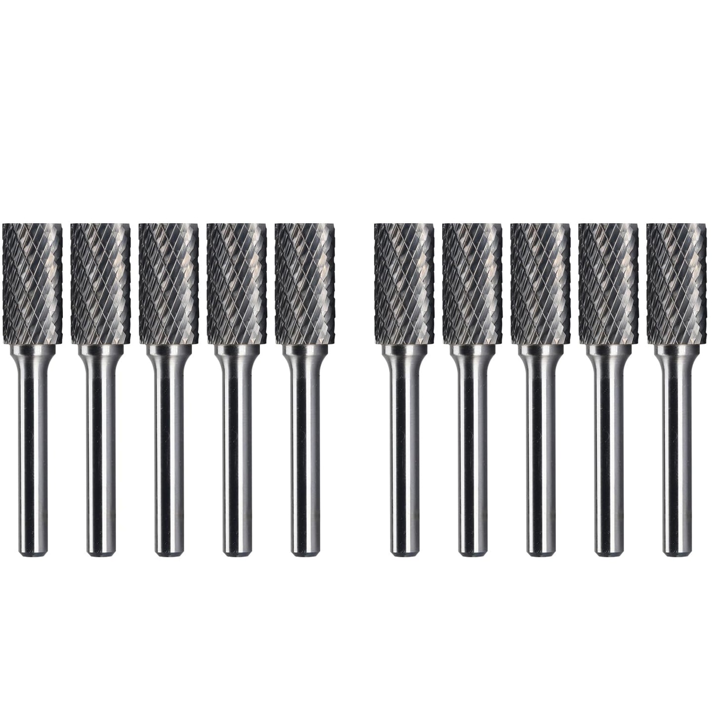 SA-5 Tungsten Carbide Burr 1/4 inch ( 6.35 mm) Shank Cylinder Shape Double Cut Rotary Burr File