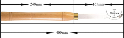 Woodturning Big Curve Hollower 12mm Ci3 Round Carbide Tipped Lathe Chisel Tool 400 mm