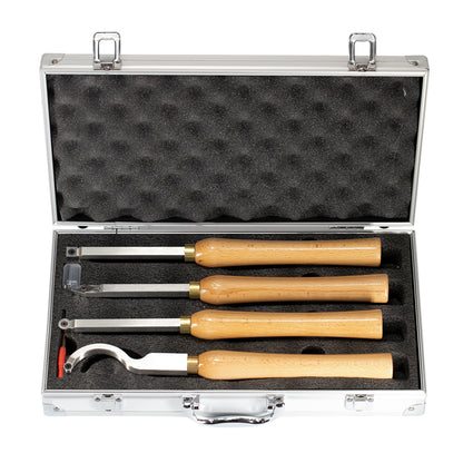 Woodturning Lathe Tools 12-3/5" Set Carbide Tipped Hollower Finisher Rougher Detailer with Wooden Handle 320 mm