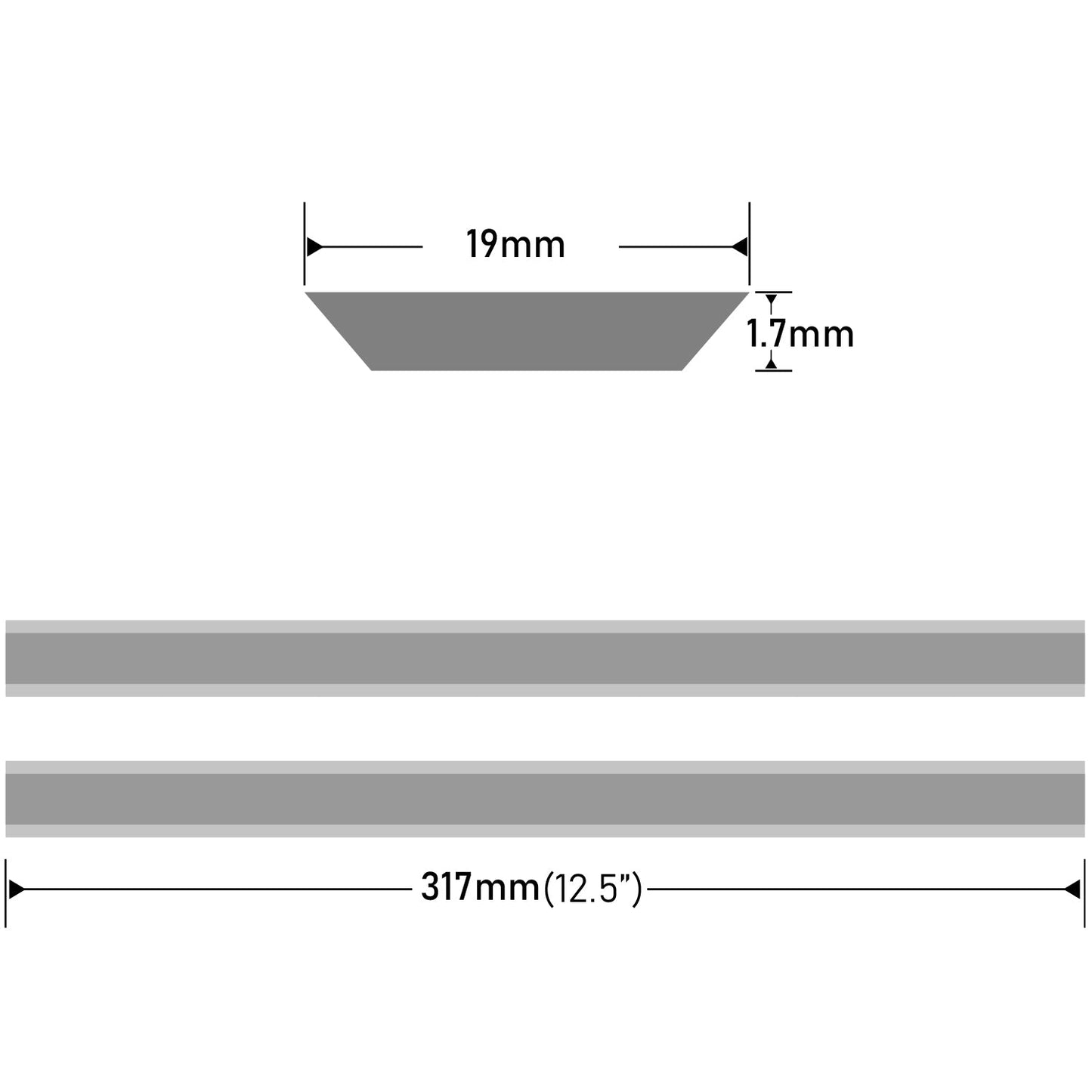 12-1/2 Inch HSS Planer Blades Replacement Knives 2 Cutting Edges for Delta 22-540 22-547 TP300, JET 708522 JWP-12-4P, Craftsman 233780, Harbor, 2Pcs, 317x19x1.7m Yeptooling