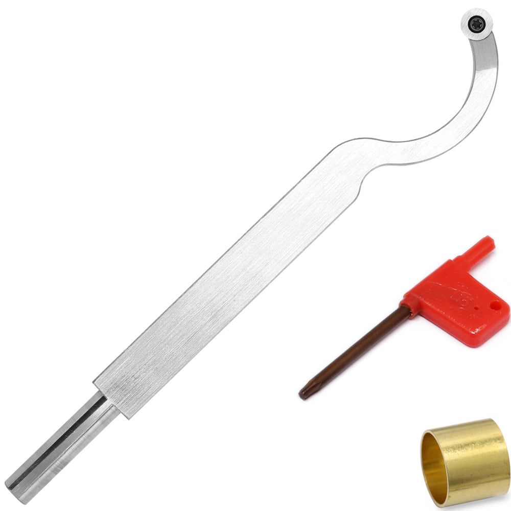 Woodturning Ci3 12 mm Round Carbide Tipped Big Curve Swan Neck Hollower Lathe Chisel Tool Bar