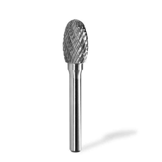 SE-5 Tungsten Carbide Burr Oval Shape 1/4 inch ( 6.35 mm) Shank Diameter Rotary Burr File