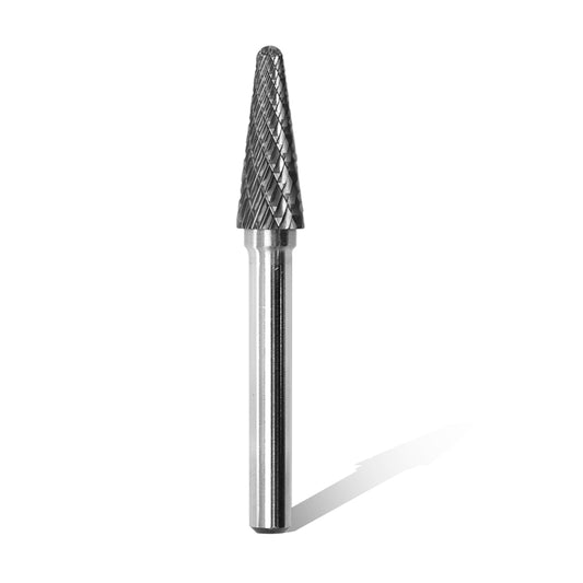 SL-3 Tungsten Carbide Burr 1/4 inch ( 6.35 mm) Shank Diameter Ball Nose Cone Shape Rotary File