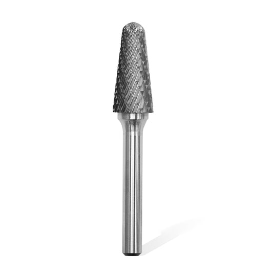 SL-4 Tungsten Carbide Burr Ball Nose Cone Shape 1/4 inch ( 6.35 mm) Shank Rotary Burr File